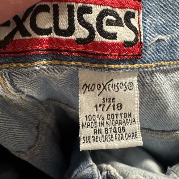 No Excuses Vintage High Rise Mom Jeans Size 17/18 | Button Fly Tapered Leg - Picture 5 of 6